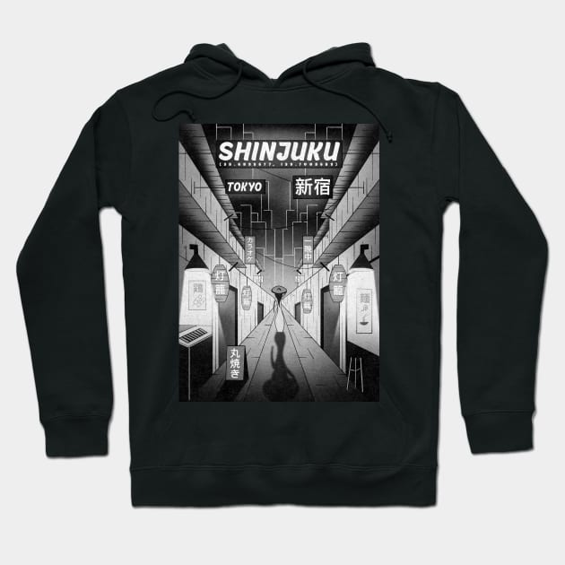 Shinjuku Black and White Hoodie by JDP Designs